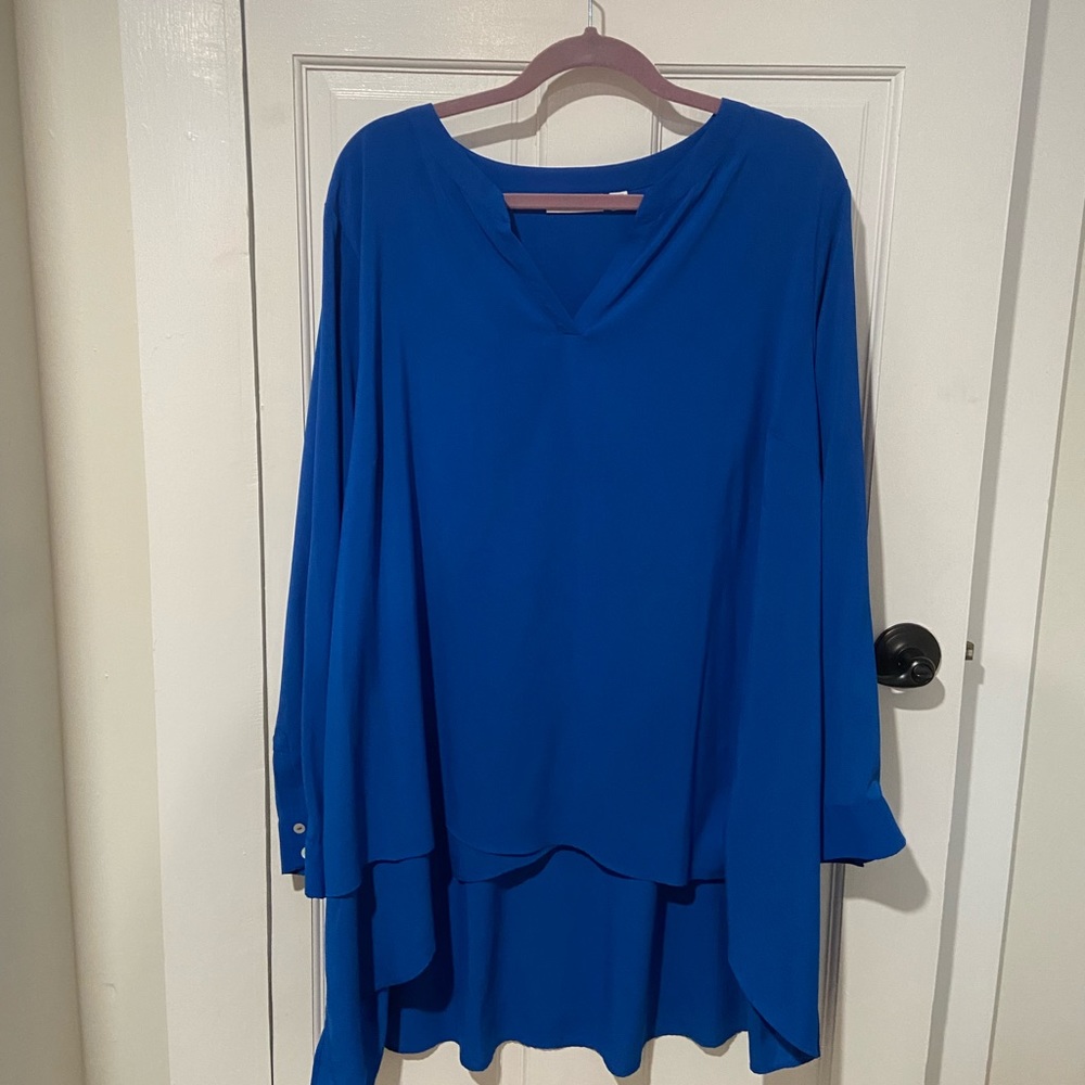 28W Blue blouse from Susan Graver